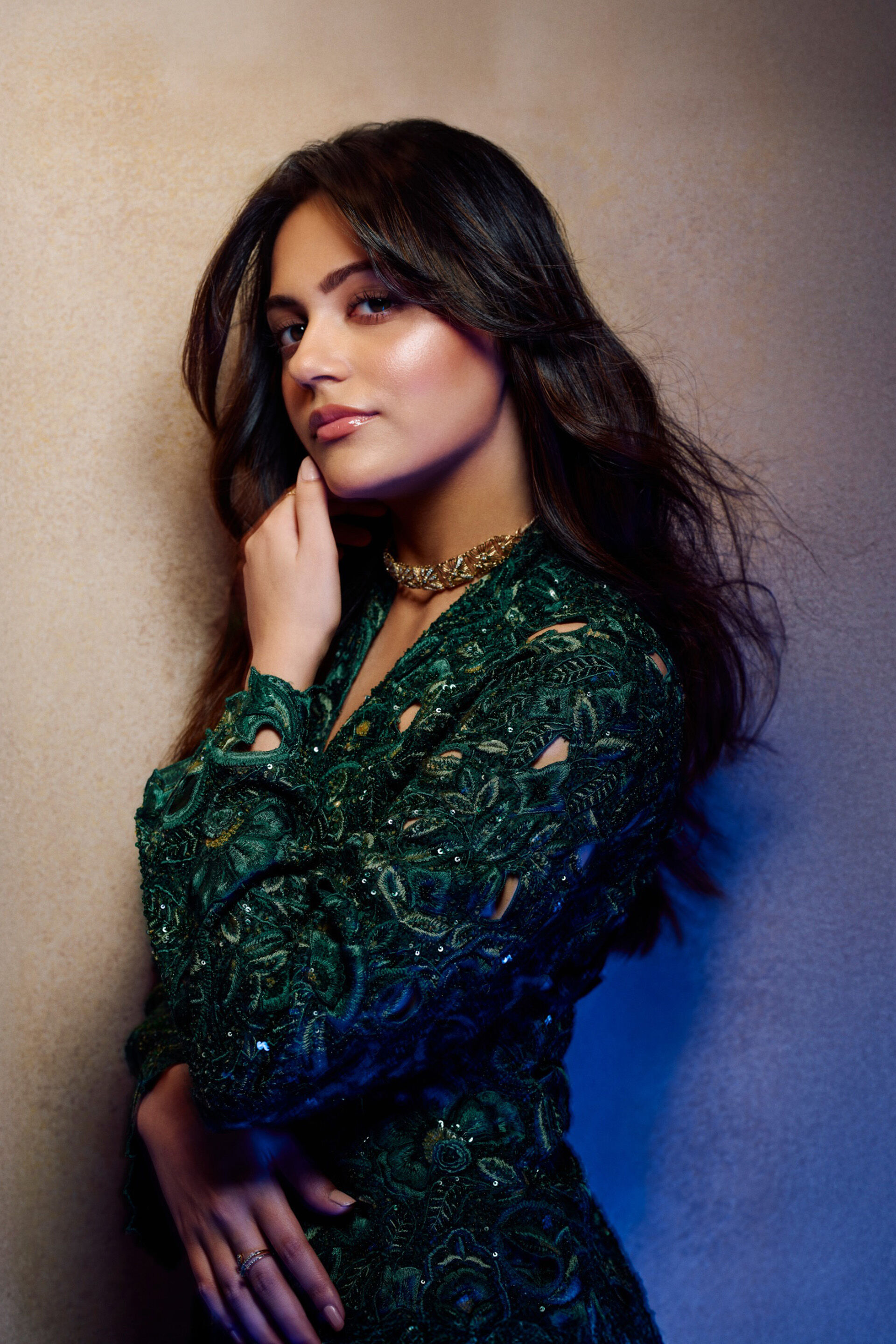 Rainfern Embroidered Applique Co-ord - Green